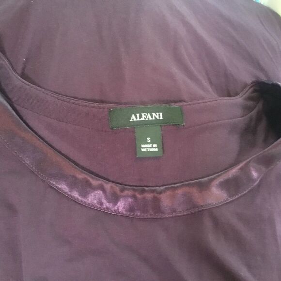NWOT. Alfani Brand Eggplant Women’s S Blouse - Picture 9 of 9